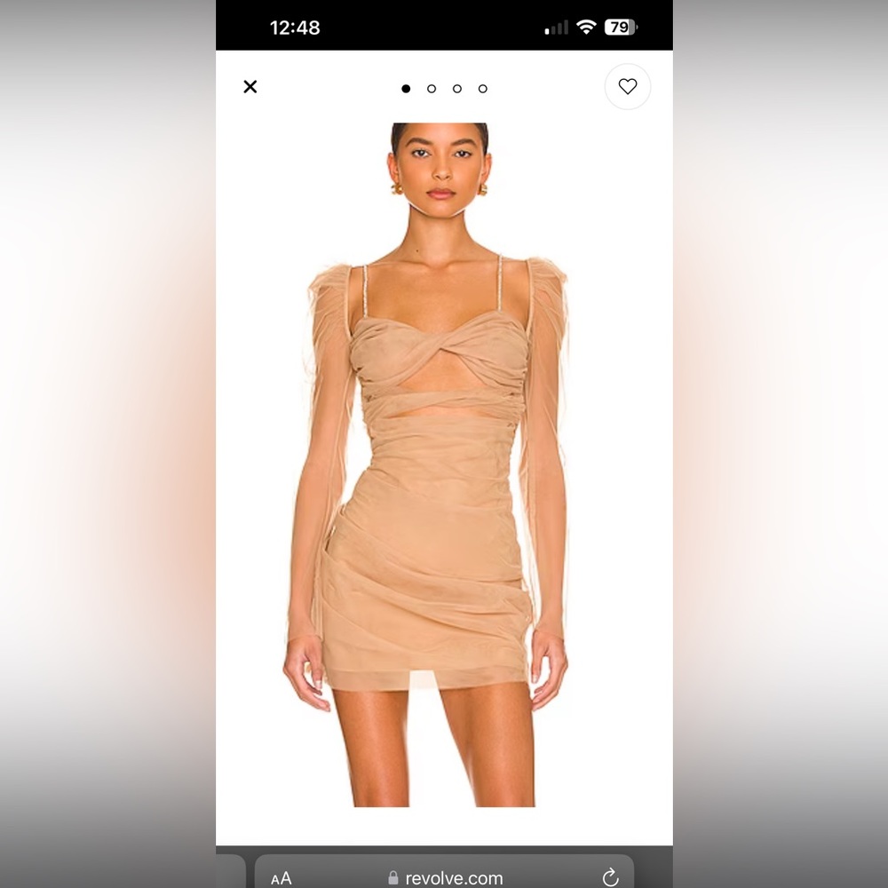 The Bar Tan Mini Dress